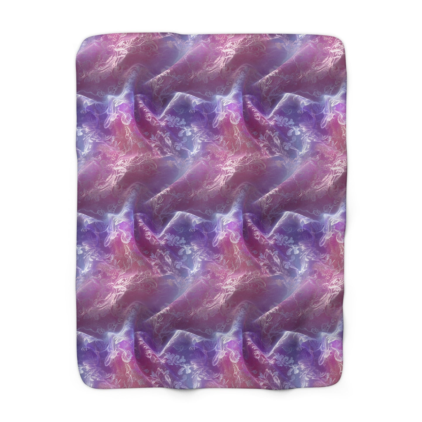 Blush Orchid Sheer & Lace Fleece Blanket