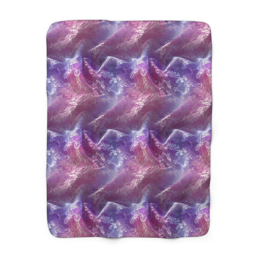 Blush Orchid Sheer & Lace Fleece Blanket