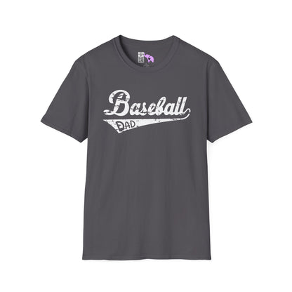 Baseball Dad (Grunge) Adult T-shirt