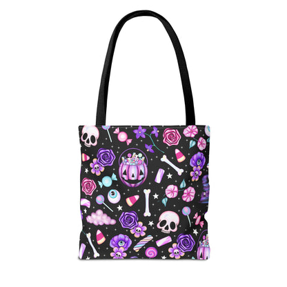 Candy Skulls & Bones Canvas Tote Bag