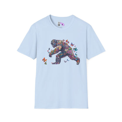 Flowers & Butterflies Bigfoot Adult T-shirt