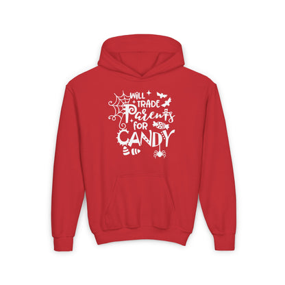Will Trade Parents For Candy Youth Heavy Blend Hoodie