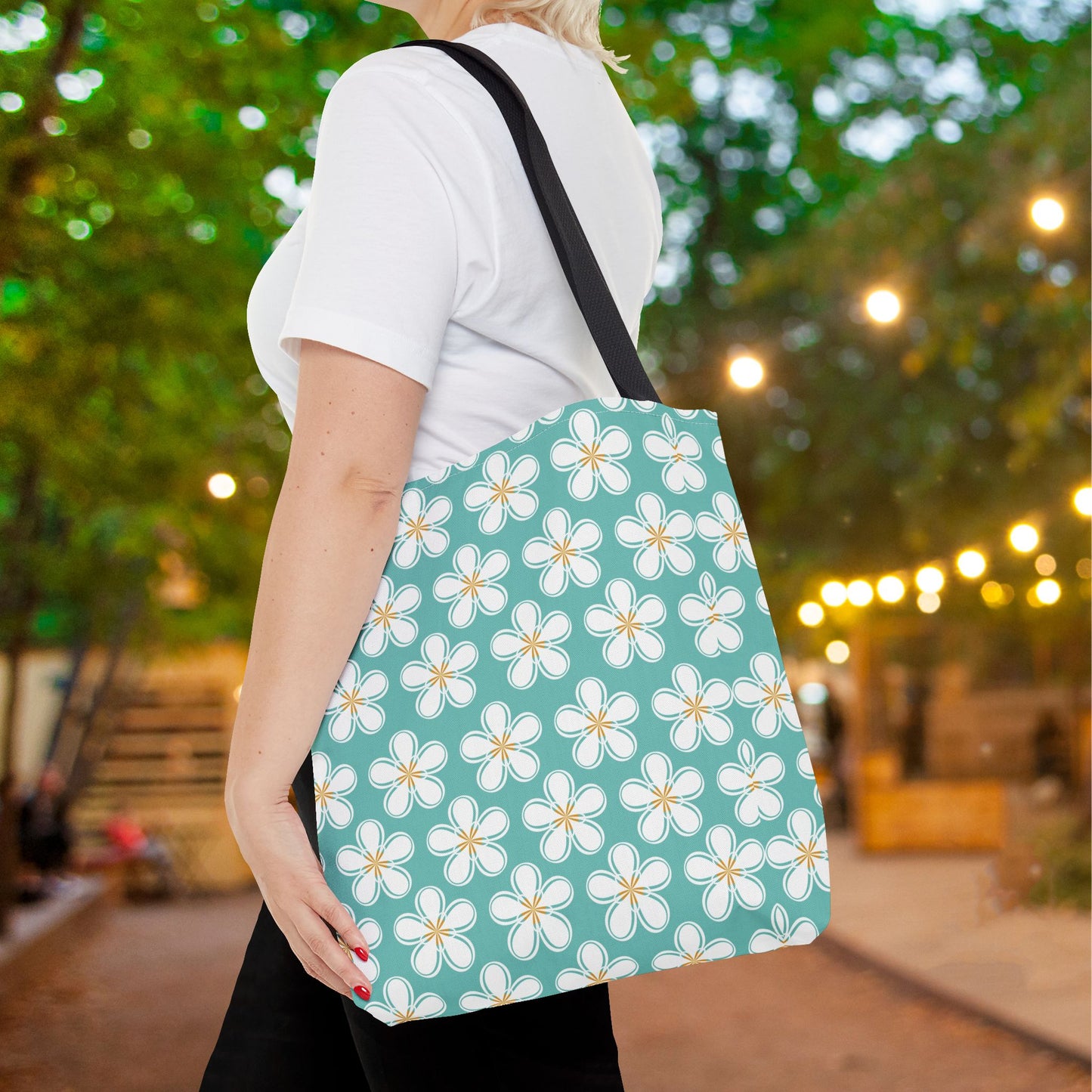 Tealberry Blooms Canvas Tote Bag