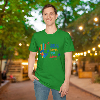 Think Before You Judge (Autism) Adult T-shirt