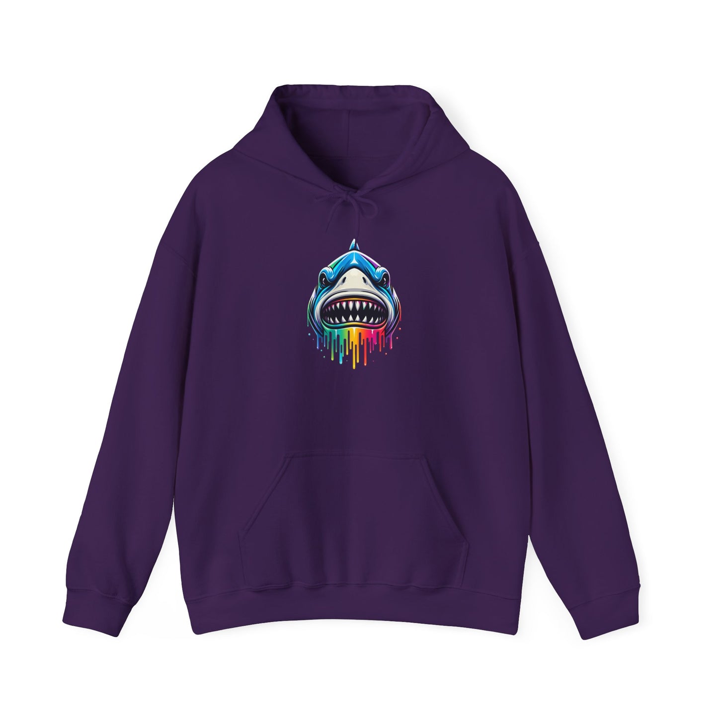 Colorful Shark Heavy Blend™ Hooded Sweatshirt
