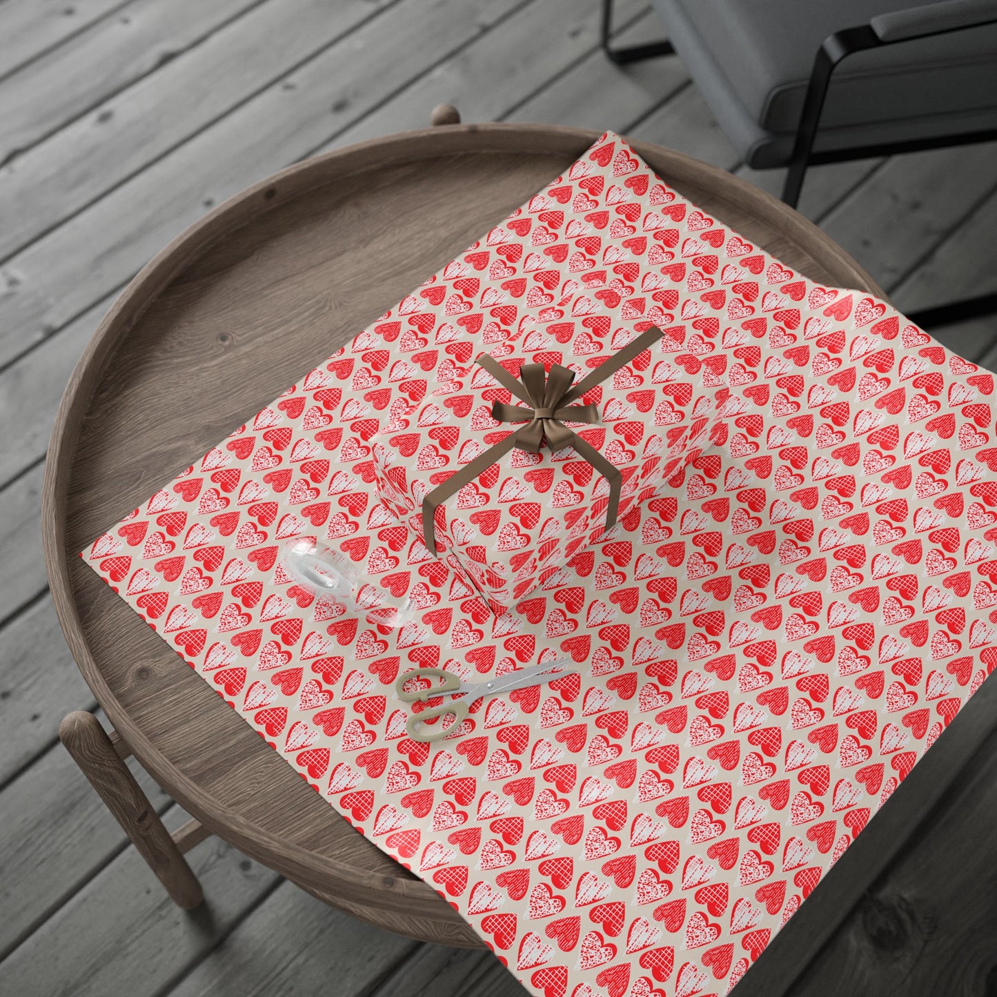 Doodle Hearts Wrapping Paper