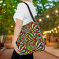 Warped Yellow/Green Checkered Canvas Tote Bag