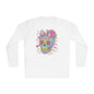 Neon Sugar Skull Adult Long Sleeve Tee