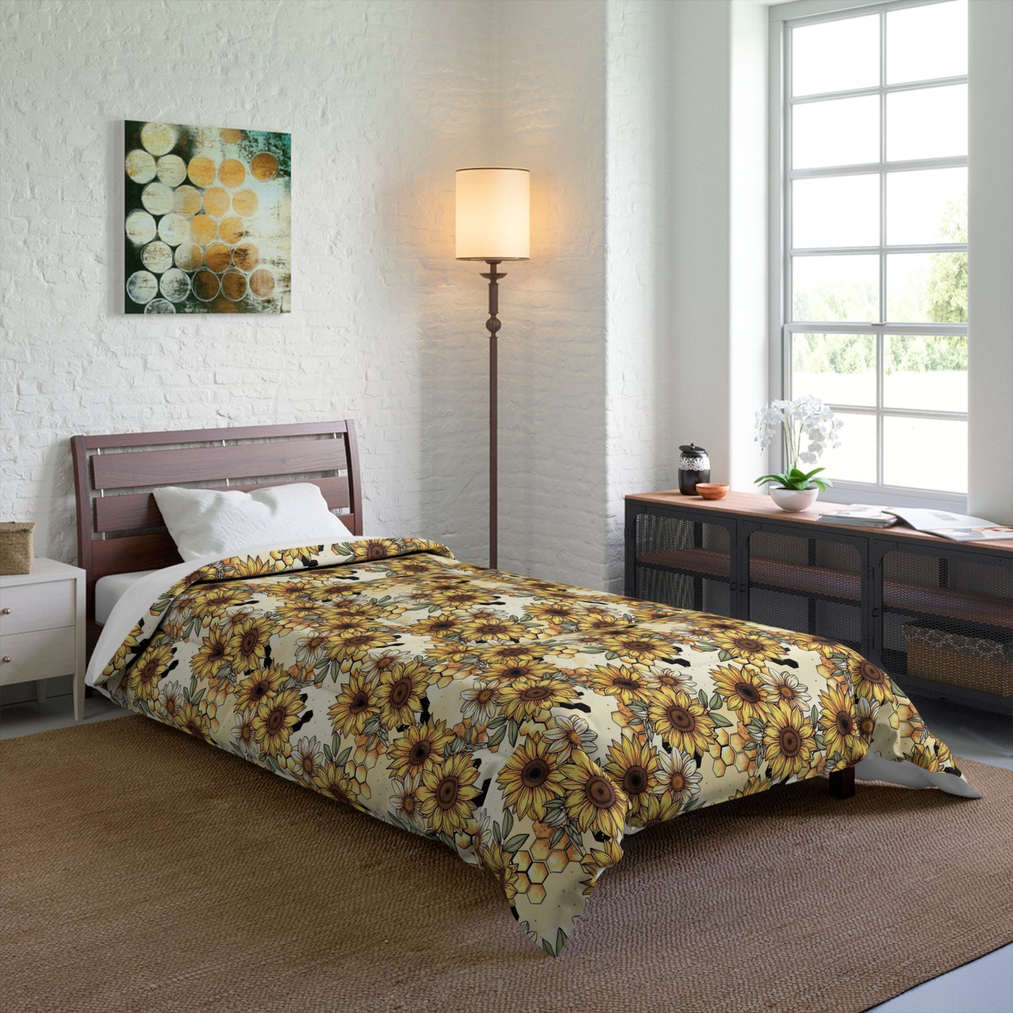Honeycomb & Sunflowers Comforter