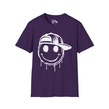 Melty Smiley Face w/Hat Adult T-shirt