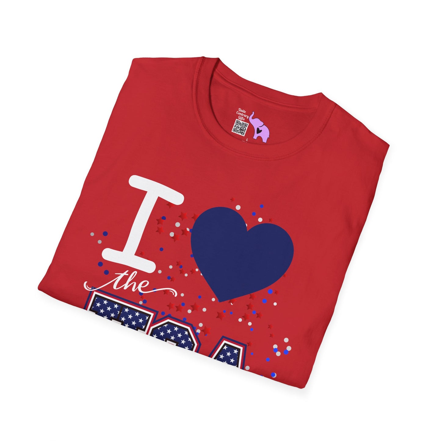 I Love The USA Adult T-shirt