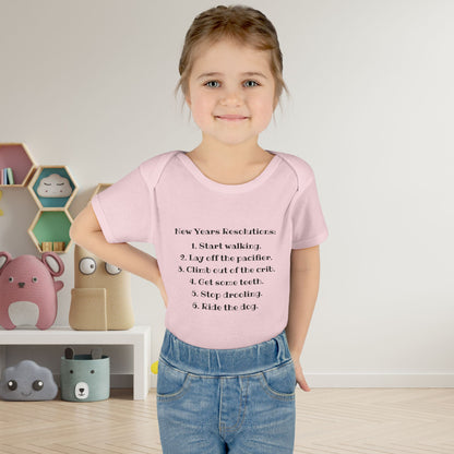 New Years Resolutions (Baby) Infant Baby Rib Bodysuit