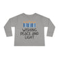 Hanukkah Wishing Peace & Light Toddler Long Sleeve Tee