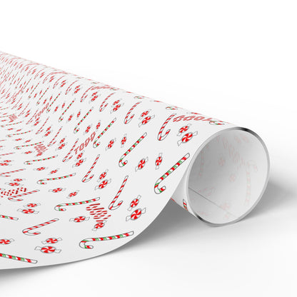 Candy Cane Christmas Custom Wrapping Paper (Todd)