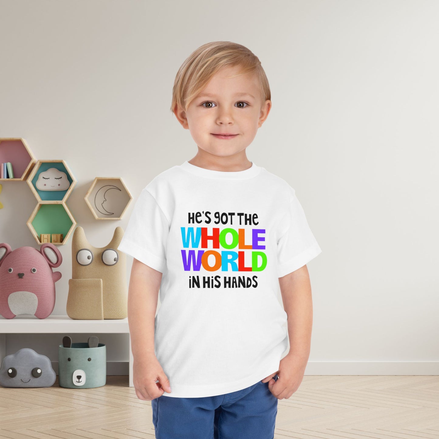 He's Got The Whole World in His Hands Toddler Tee