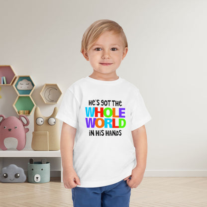 He's Got The Whole World in His Hands Toddler Tee