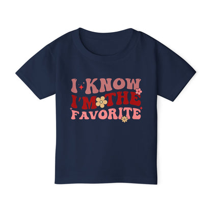 I Know I'm The Favorite Heavy Cotton™ Toddler T-shirt