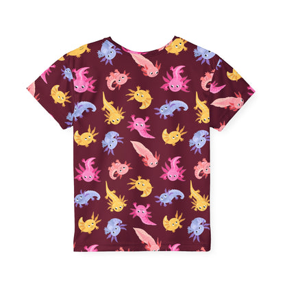 Crimson Axolotls Kids T-Shirt