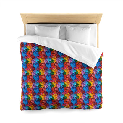 Palette Knife Hearts Microfiber Duvet Cover