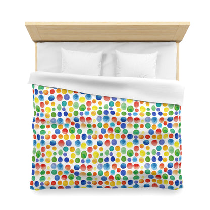 Colorful Polka Dots Microfiber Duvet Cover