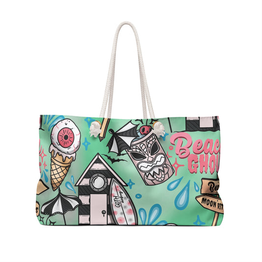Spooky Beach House (Green) Weekender Bag