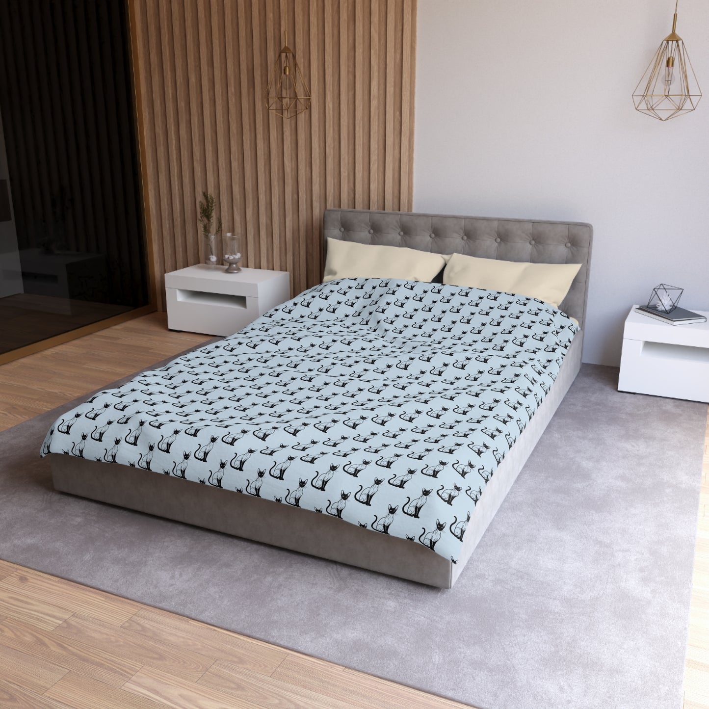 Siamese Charm – Ocean Breeze Microfiber Duvet Cover