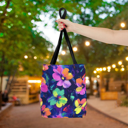 Watercolor Flowers Canvas Tote Bag