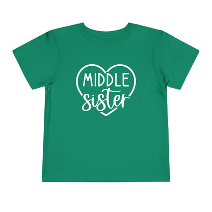Middle Sister (Heart) Toddler Tee