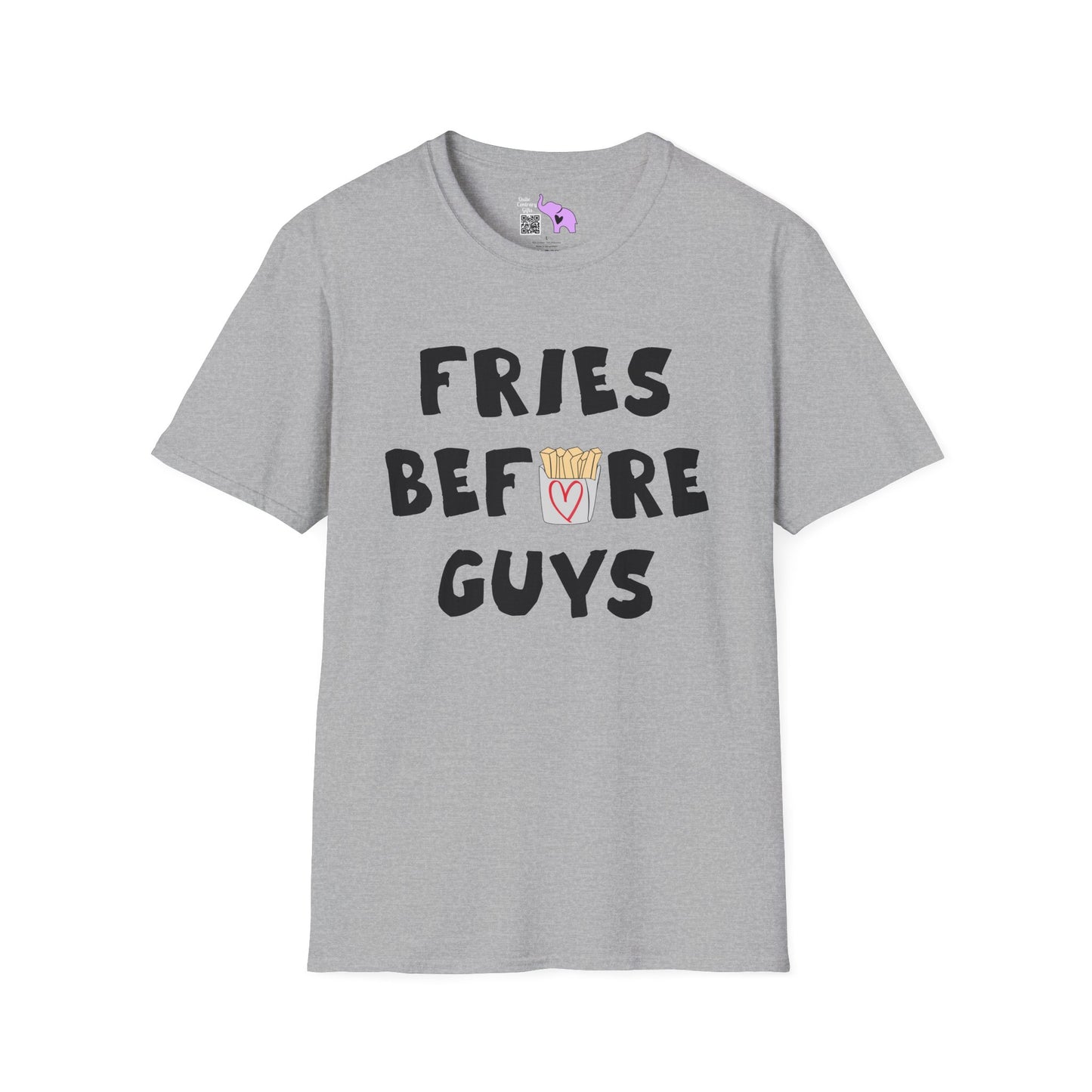 Fries Before Guys Adult T-shirt