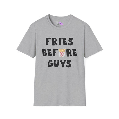 Fries Before Guys Adult T-shirt