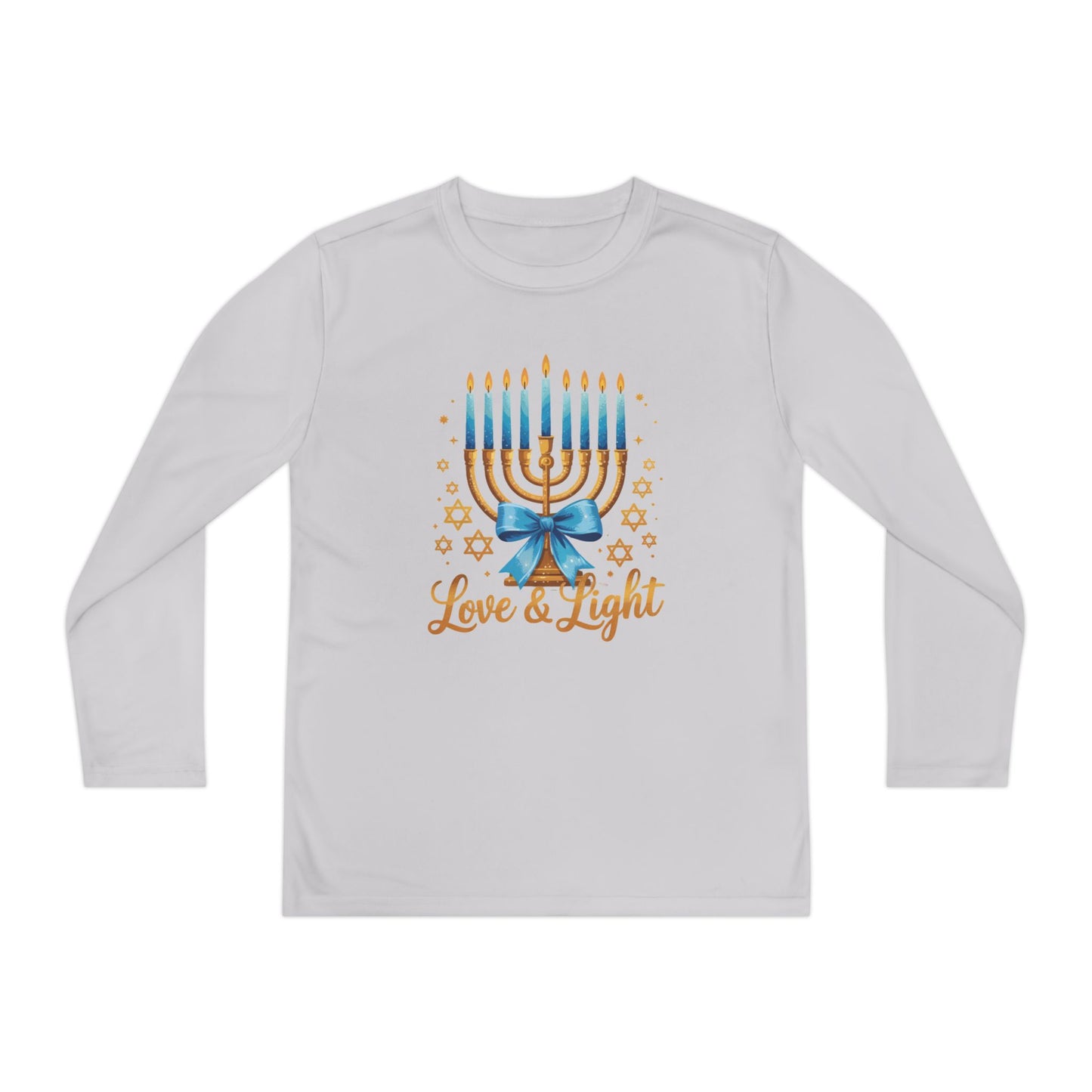Love & Light Menorah Youth Long Sleeve Tee