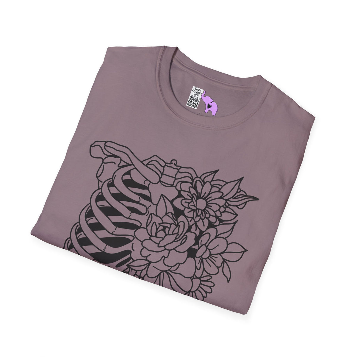 Floral Ribcage Adult T-shirt