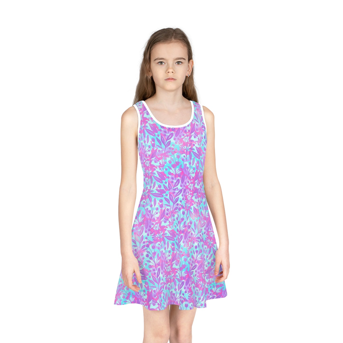 Sweet Berry Bloom Girls' Sleeveless Sundress