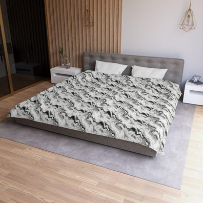 Frost Veil Marble Microfiber Duvet Cover