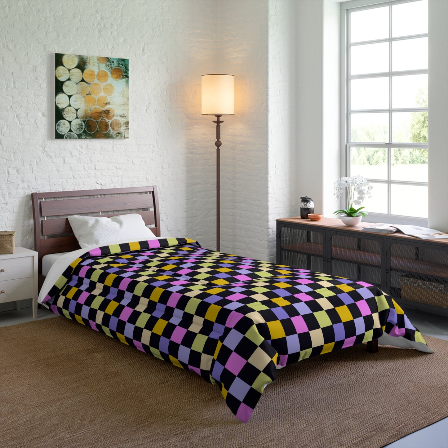 Joyful Checkerboard Comforter