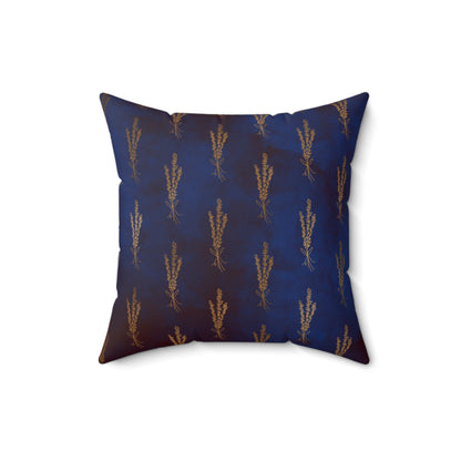 Midnight Sage Bloom Throw Pillow