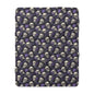 Midnight Lavender Skulls Fleece Blanket