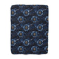 Midnight Sky Blossoms Sherpa Fleece Blanket