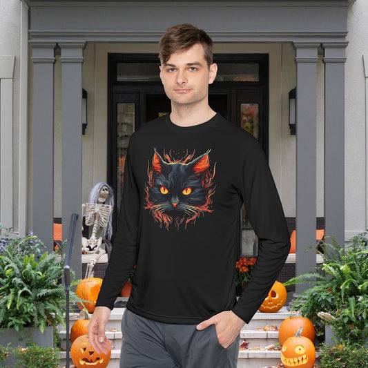 Creepy Black Cats 10 Adult Long Sleeve Tee
