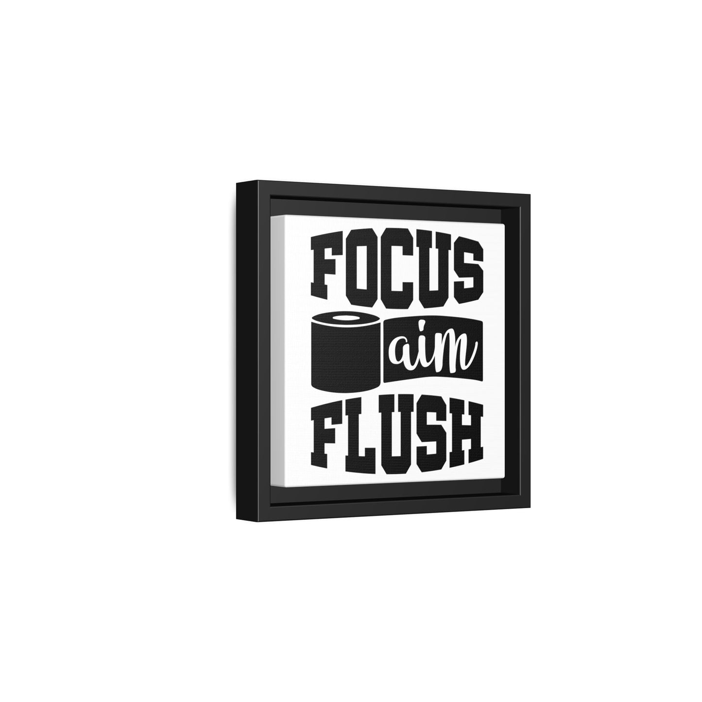 Focus Aim Flush Framed Canvas Bathroom Art