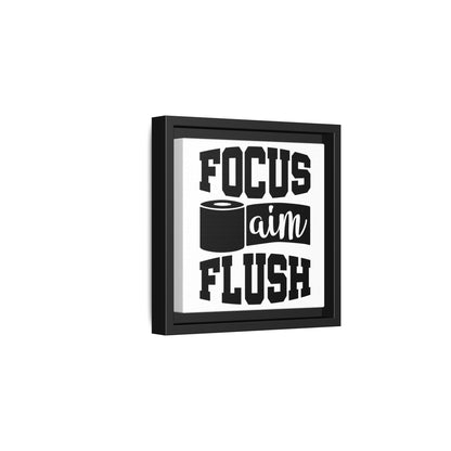 Focus Aim Flush Framed Canvas Bathroom Art