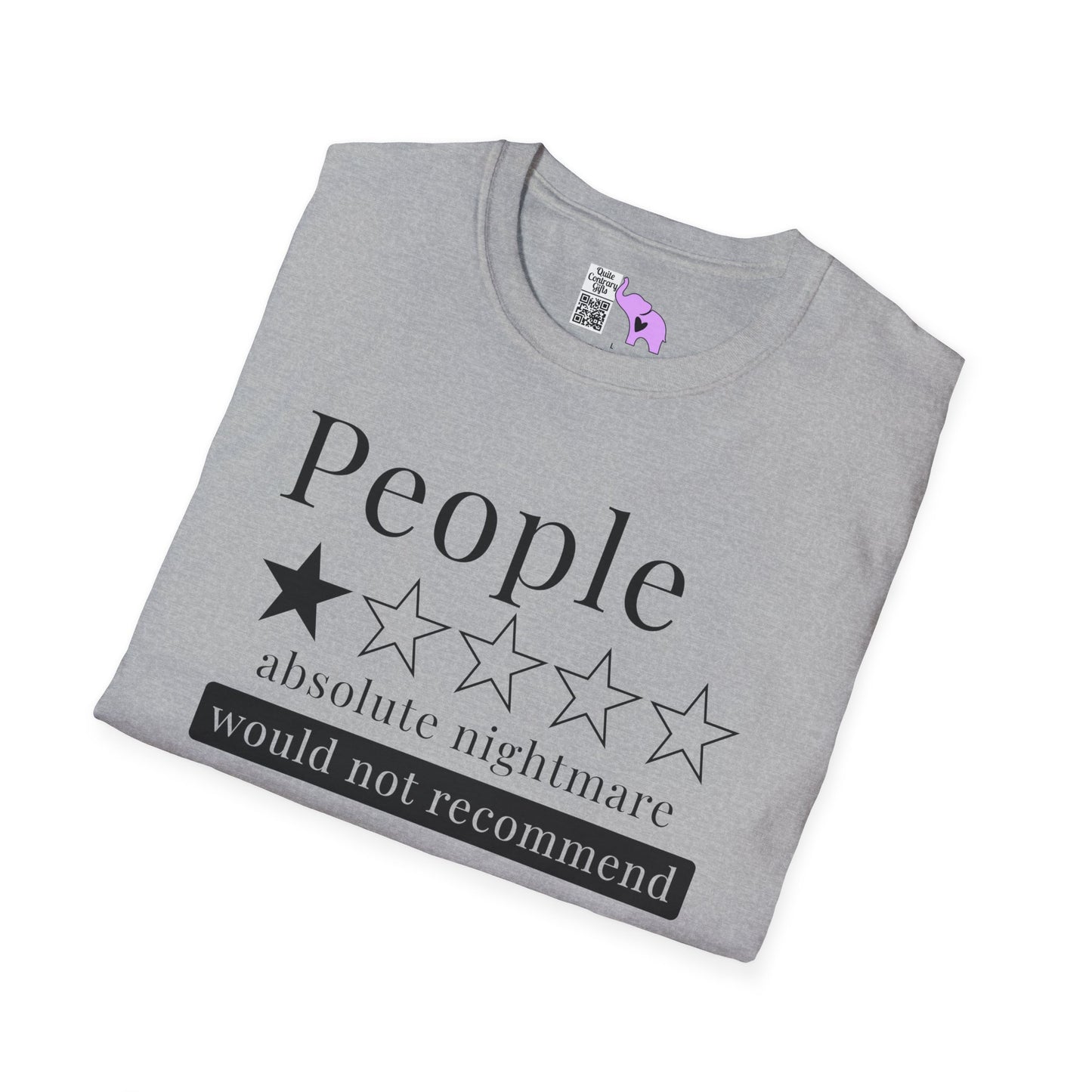 People 1 Star Absolute Nightmare Would Not Recommend Adult T-shirt
