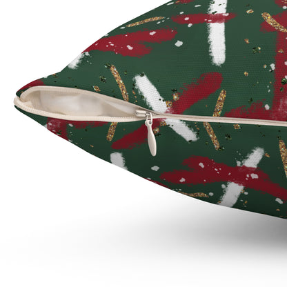 Holiday Brushstrokes Throw Pillow