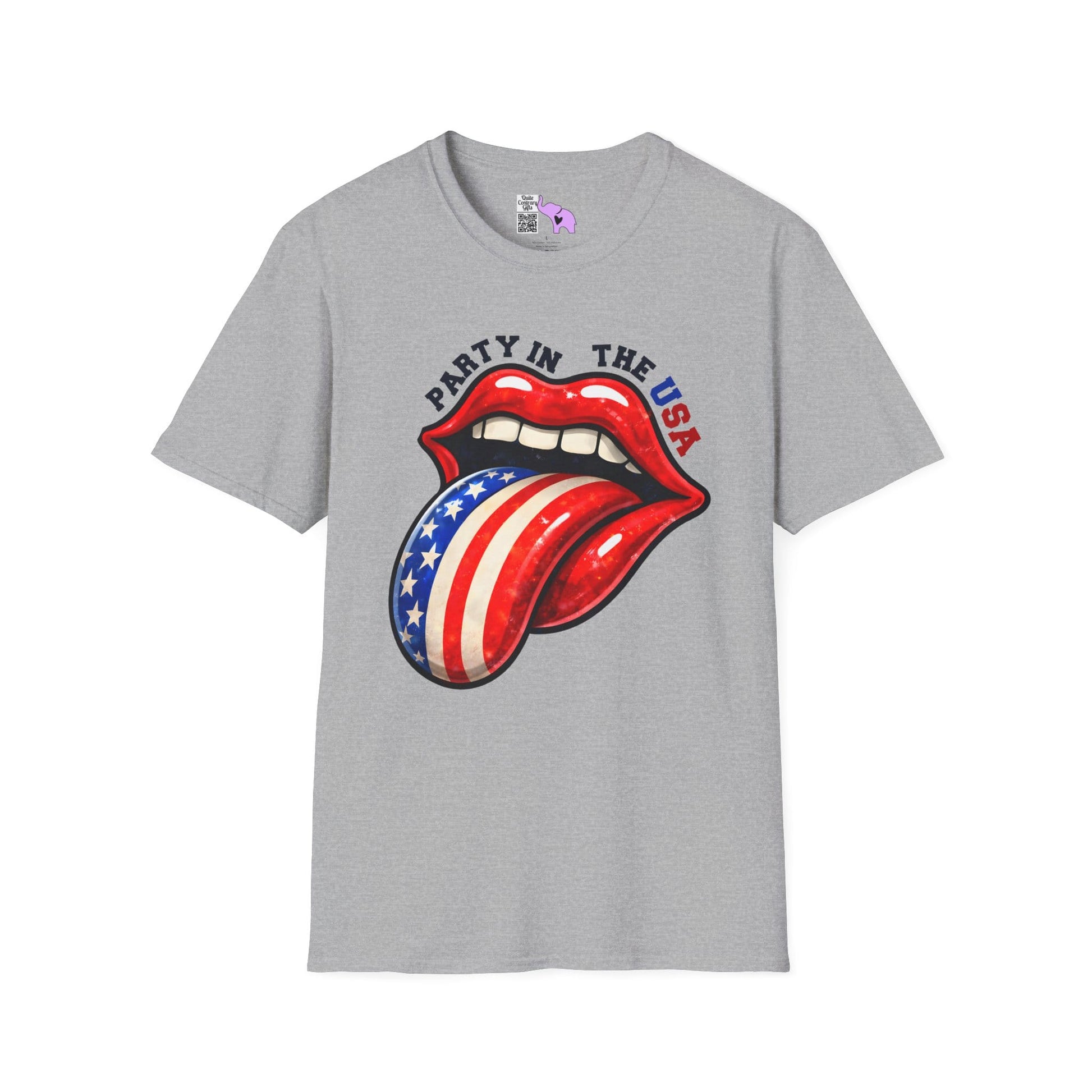 Party in the USA (Tongue) Adult T-shirt