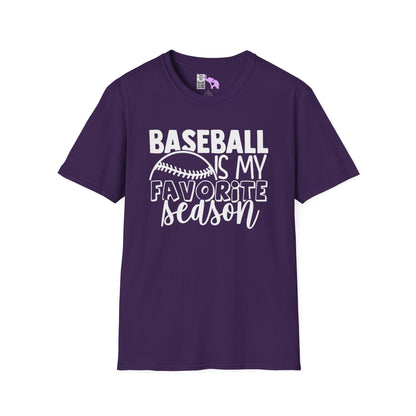 Baseball Is My Favorite Season Adult T-shirt