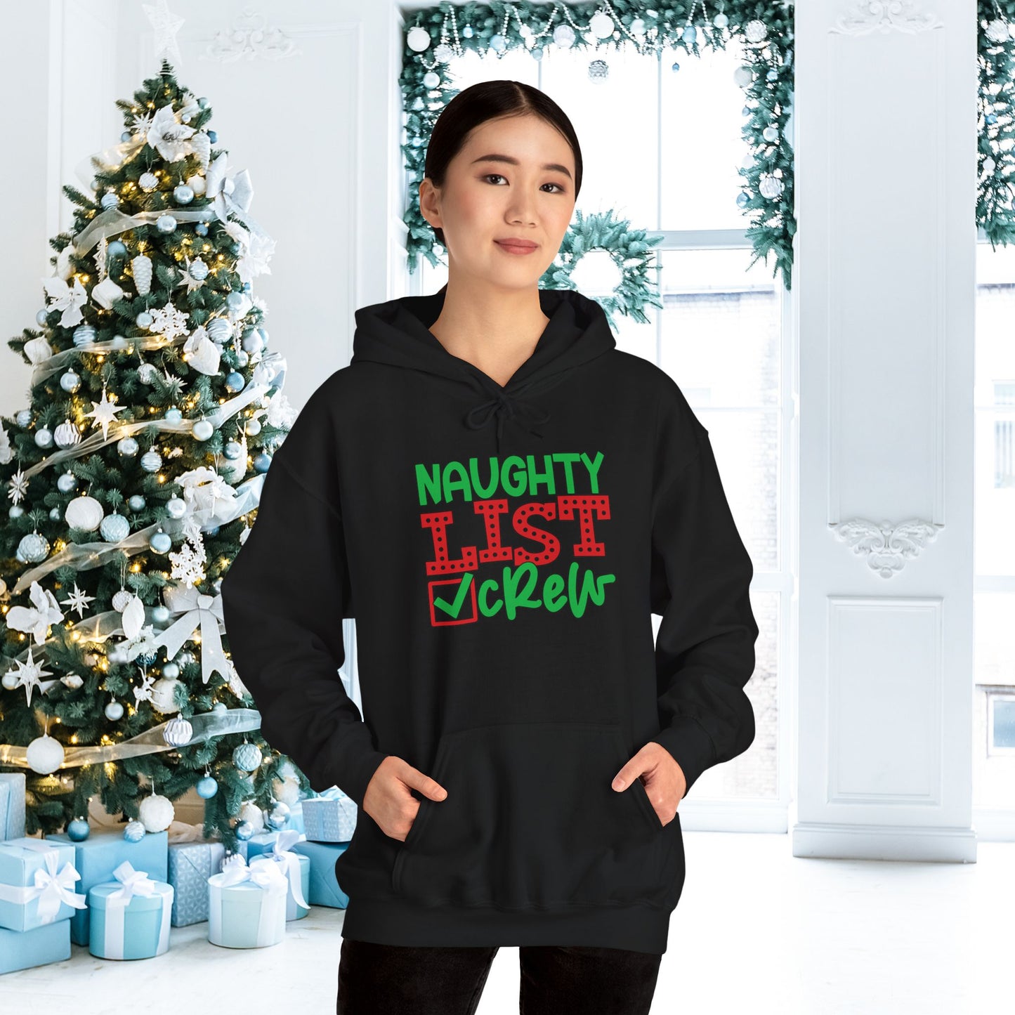 Naughty List Crew Adult Heavy Blend™ Hooded Sweatshirt