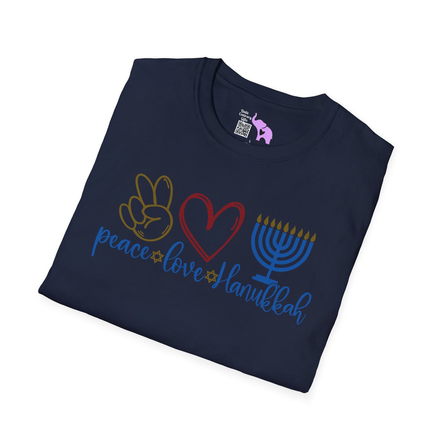 Peace Love Hanukkah Adult T-shirt