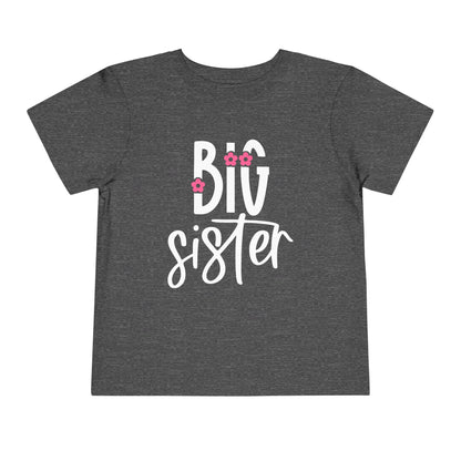 Big Sister (Pink Flowers) Toddler Tee