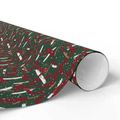 Holiday Brushstrokes Wrapping Paper