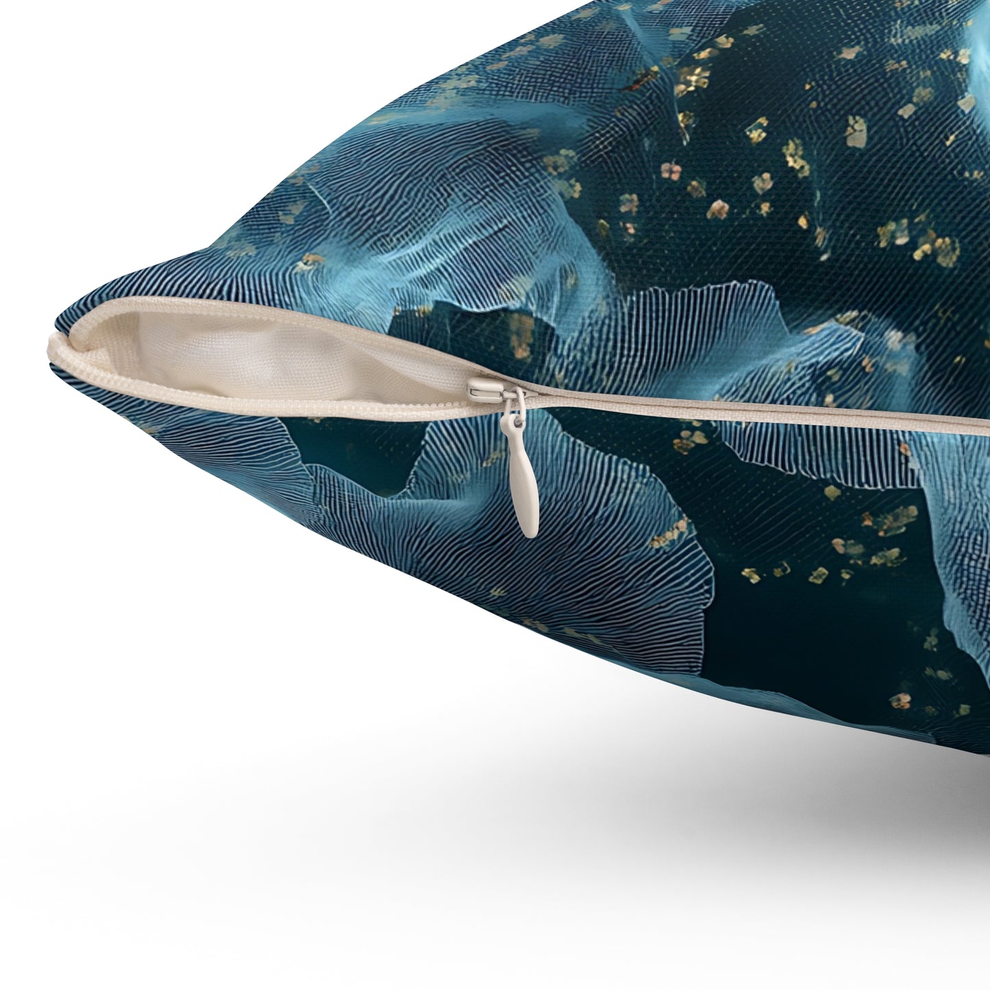 Midnight Sheer & Lace Throw Pillow